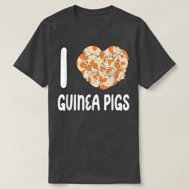 Camiseta Eu Amo Suínos Pet Guiné Porco Porco Amor Animal Cu (Frente do Design)