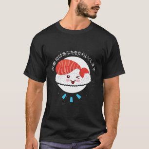 Camiseta Eu Amo Sushi Kawaii Cute
