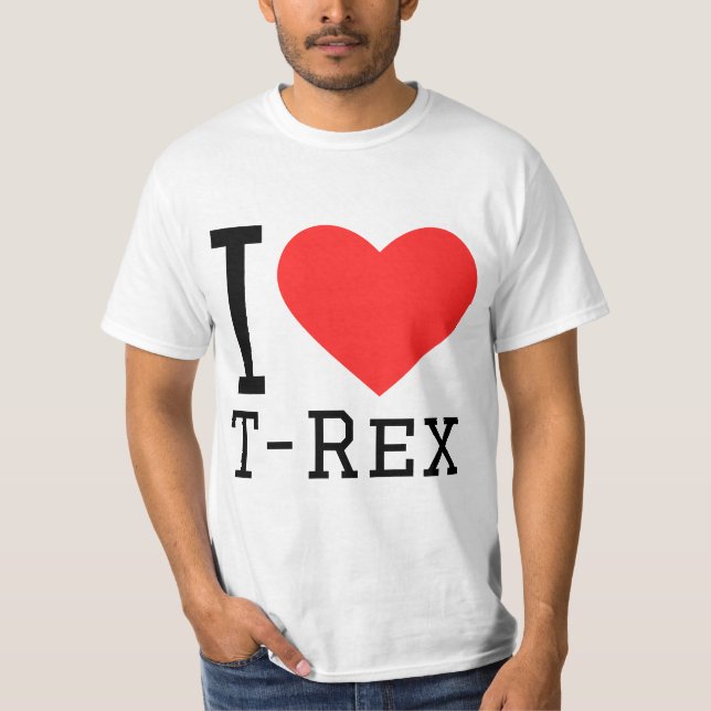 Camiseta Eu amo T rex (Frente)