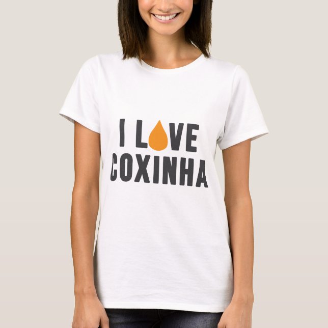 Camiseta "Eu amo t-shirt de Coxinha" (Frente)