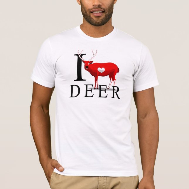 Camiseta Eu amo t-shirt dos cervos (Frente)