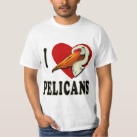 Eu amo t-shirt dos pelicanos, roupa dos miúdos