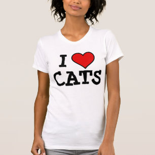 Camiseta EU AMO t-shirt e camisolas dos GATOS