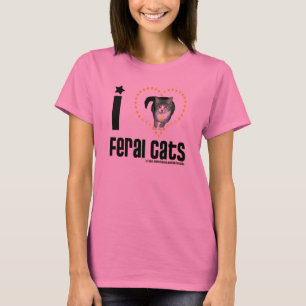 Camiseta Eu amo t-shirt longos da Capa das senhoras ferozes