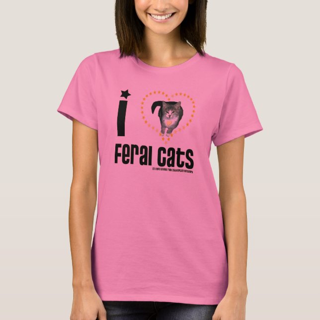 Camiseta Eu amo t-shirt longos da Capa das senhoras ferozes (Frente)