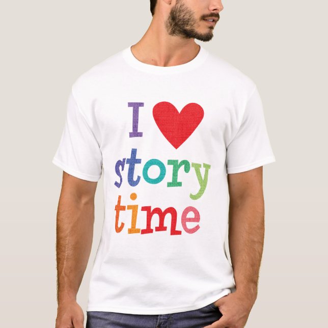 Camiseta Eu amo t-shirt & presentes de Storytime (Frente)