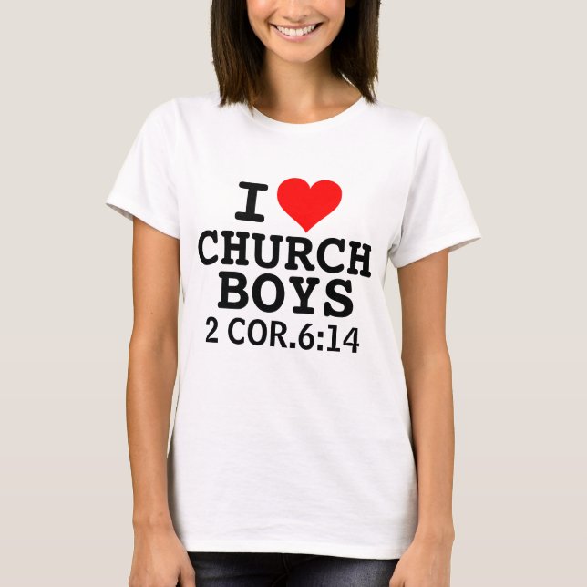 Camiseta EU AMO t-shirts DE IGREJA (Frente)