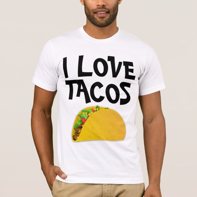 Camiseta EU AMO t-shirts TACOS (Frente)