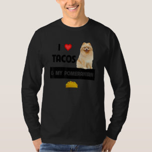 Camiseta Eu Amo Tacos E A Comida Mexicana Do Meu Cachorro P