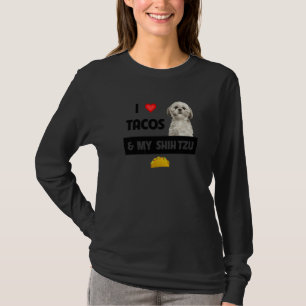 Camiseta Eu Amo Tacos E A Comida Mexicana Do Meu Cachorro S