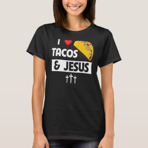 Camiseta Eu Amo Tacos E Jesus Comida Mexicana Fa Cristã