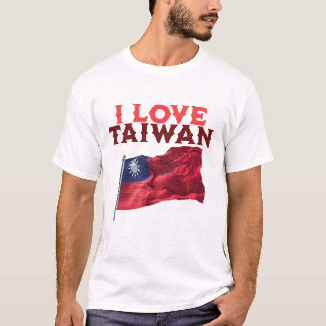 Camiseta Eu amo Taiwan (Frente)