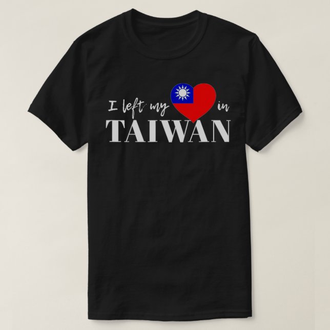 Camiseta Eu Amo Taiwan Flag Taiwan Orgulho ROC Taip (Frente do Design)