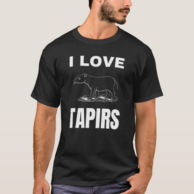 Camiseta Eu amo Tapirs (Frente)