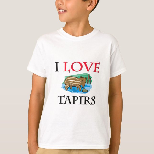 Camiseta Eu amo Tapirs (Frente)