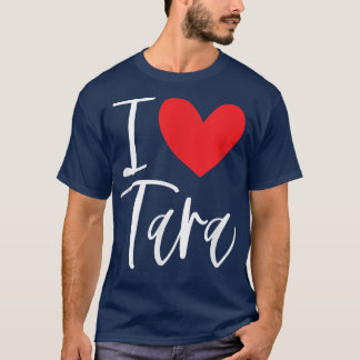 Camiseta Eu Amo Tara Name Personalizado Mulher BFF Frien