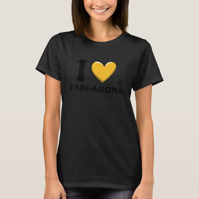 Camiseta Eu Amo Tarragona Espanha (Frente)