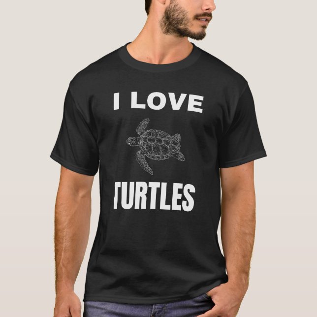 Camiseta Eu amo Tartarugas (Frente)