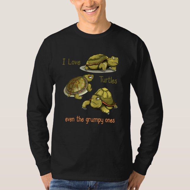 Camiseta Eu Amo Tartarugas Até As Engraçadas (Frente)