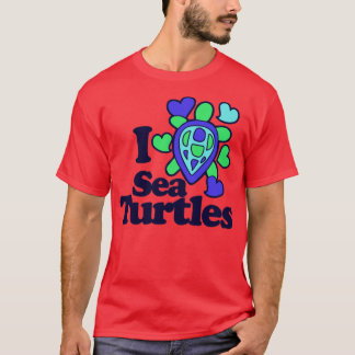 Camiseta Eu amo tartarugas marinhas