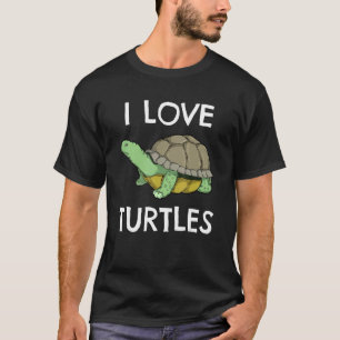 Camiseta Eu Amo Tartarugas Pet Proprietários De Tartarugas