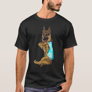 Camiseta Eu Amo Tatuagem da Mamãe Pastor Alemão Mãe Cachorr