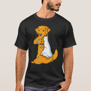 Camiseta Eu Amo Tatuagem da Mamãe Retriever Dourado Mamãe C