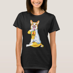 Camiseta Eu Amo Tatuagem de Mãe Corgi Galês Mãe Cachorro Mu