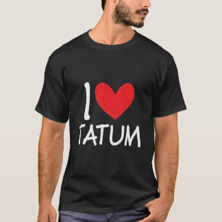 Camiseta Eu Amo Tatum Nome Personalizado Bff Ele