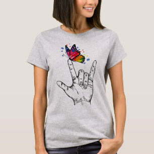 Camiseta Eu Amo-Te A Linguagem De Sinais De Mão Quebra-cab