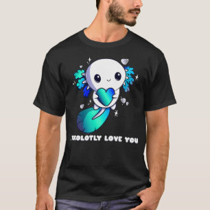 Camiseta Eu Amo-Te Axolotly, Dia de os namorados Axolotl Cu