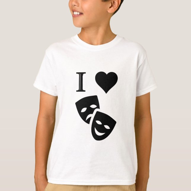 Camiseta Eu Amo Teatro (Frente)