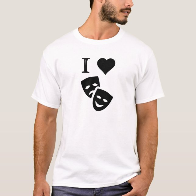 Camiseta Eu Amo Teatro (Frente)