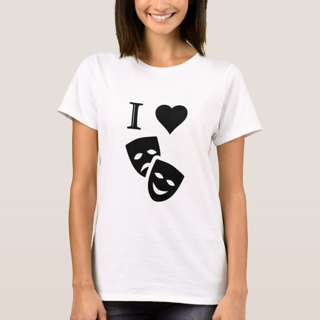 Camiseta Eu Amo Teatro (Frente)