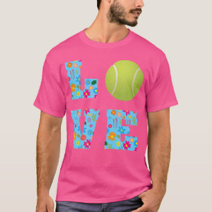 Camiseta Eu Amo Tênis Amantes do Tênis Floral