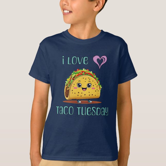 Camiseta Eu Amo Terça-Feira de Taco (Frente)
