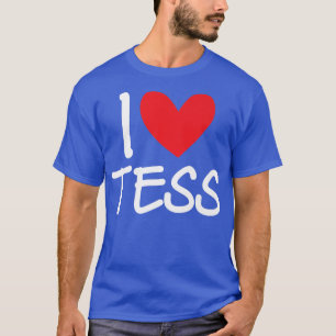 Camiseta Eu Amo Tess Name Personalizado Girl Woman Bff Frie