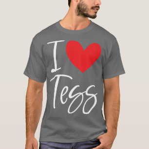 Camiseta Eu Amo Tess Name Personalizado Girl Woman Bff Frie