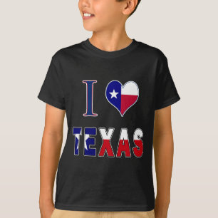 Camiseta Eu Amo Texas Flag