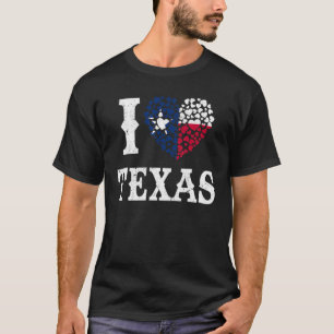 Camiseta Eu amo Texas Flag Heart Patriótico Texan Orud Texa