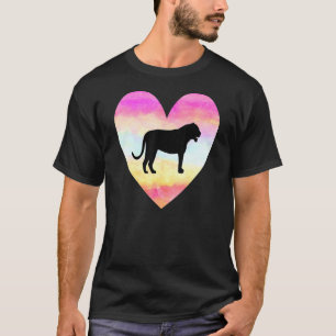 Camiseta Eu Amo Tigres Coração Felino Gato Grande Colorido