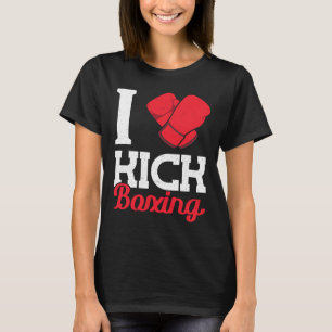 Camiseta Eu Amo Título de Boxe de Kick Boxing