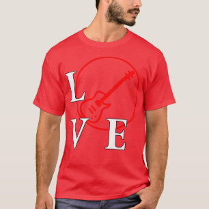 Camiseta Eu amo tocar Baixo para amante de música de Baixo