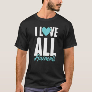 Camiseta Eu Amo Todos Os Animais Resgate Direitos Dos Anima