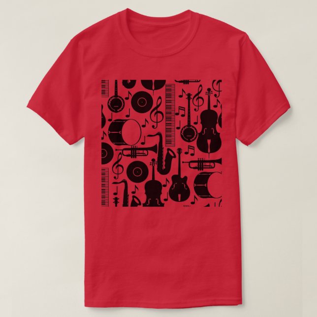 Camiseta Eu amo todos os instrumentos musicais (Frente do Design)