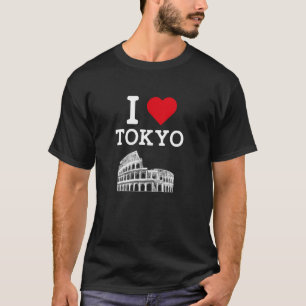 Camiseta Eu Amo Tokyo Engraçado Colosseum Brincadeira Gag L