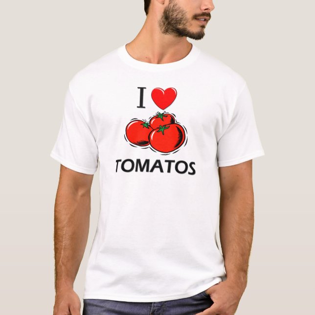 Camiseta Eu amo tomates (Frente)