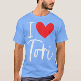 Camiseta Eu Amo Tori Name Personalan Mulher Personalizada B