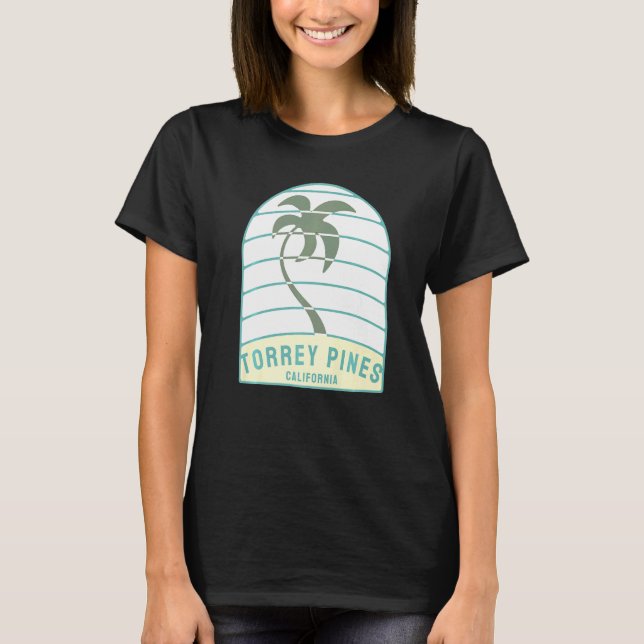 Camiseta Eu Amo Torrey Pines Beach California Palm Tree Ca (Frente)