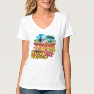 CAMISETA EU AMO TOSCÂNIA E GIRASSÓIS